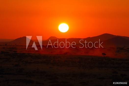 Picture of Impressive sunset in the Namib of Namibia